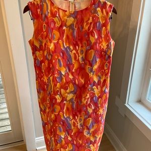 Vintage Sz 10-12 Laura Mae Summer Dress Pink /Purple / Yellow / Orange